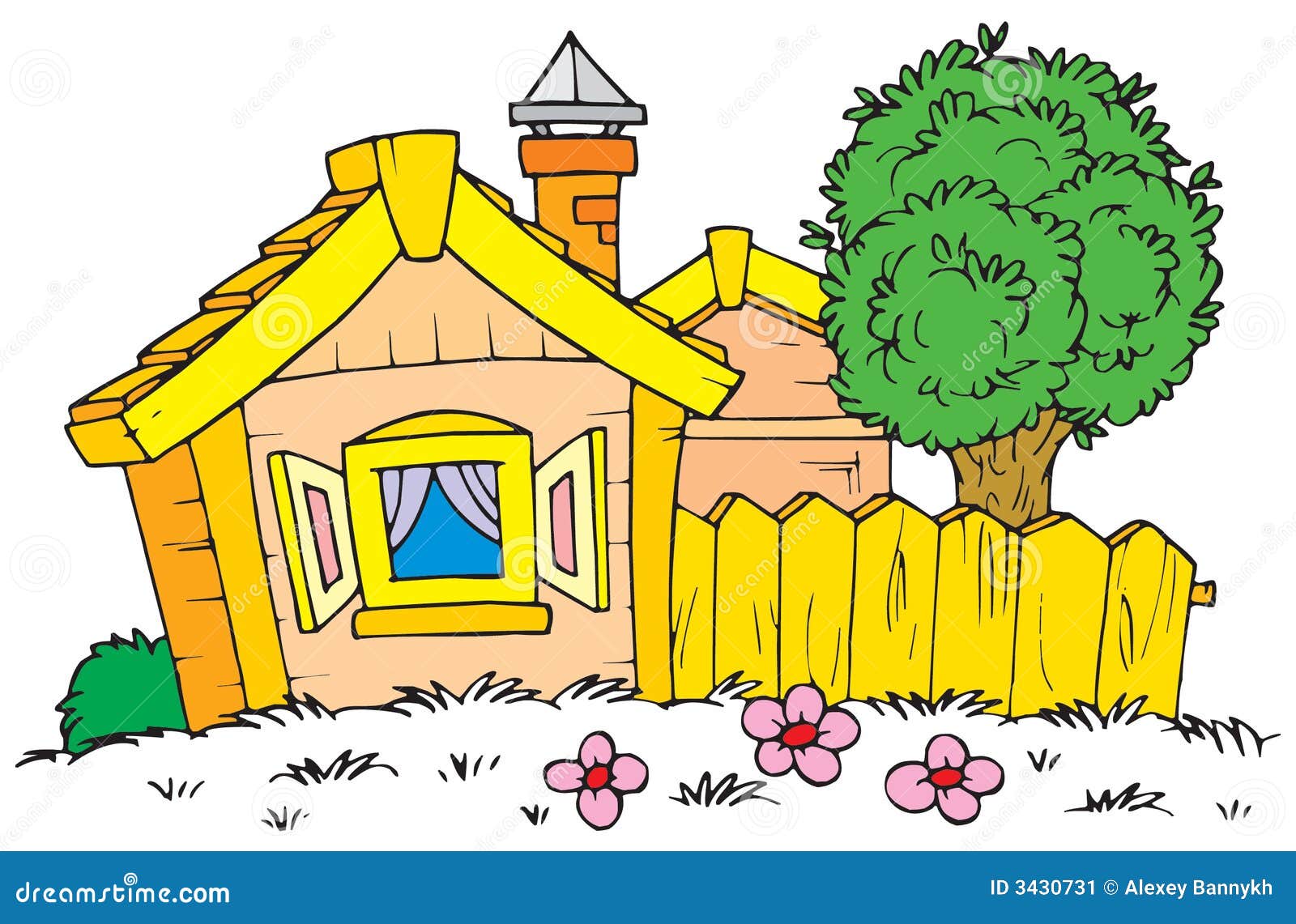 House (vector clipart) stock vector. Illustration of drawing 3430731