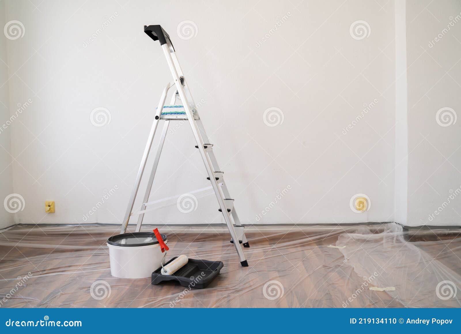 House Wall Paint Inside stock photo. Image of copy, homeowner 219134110