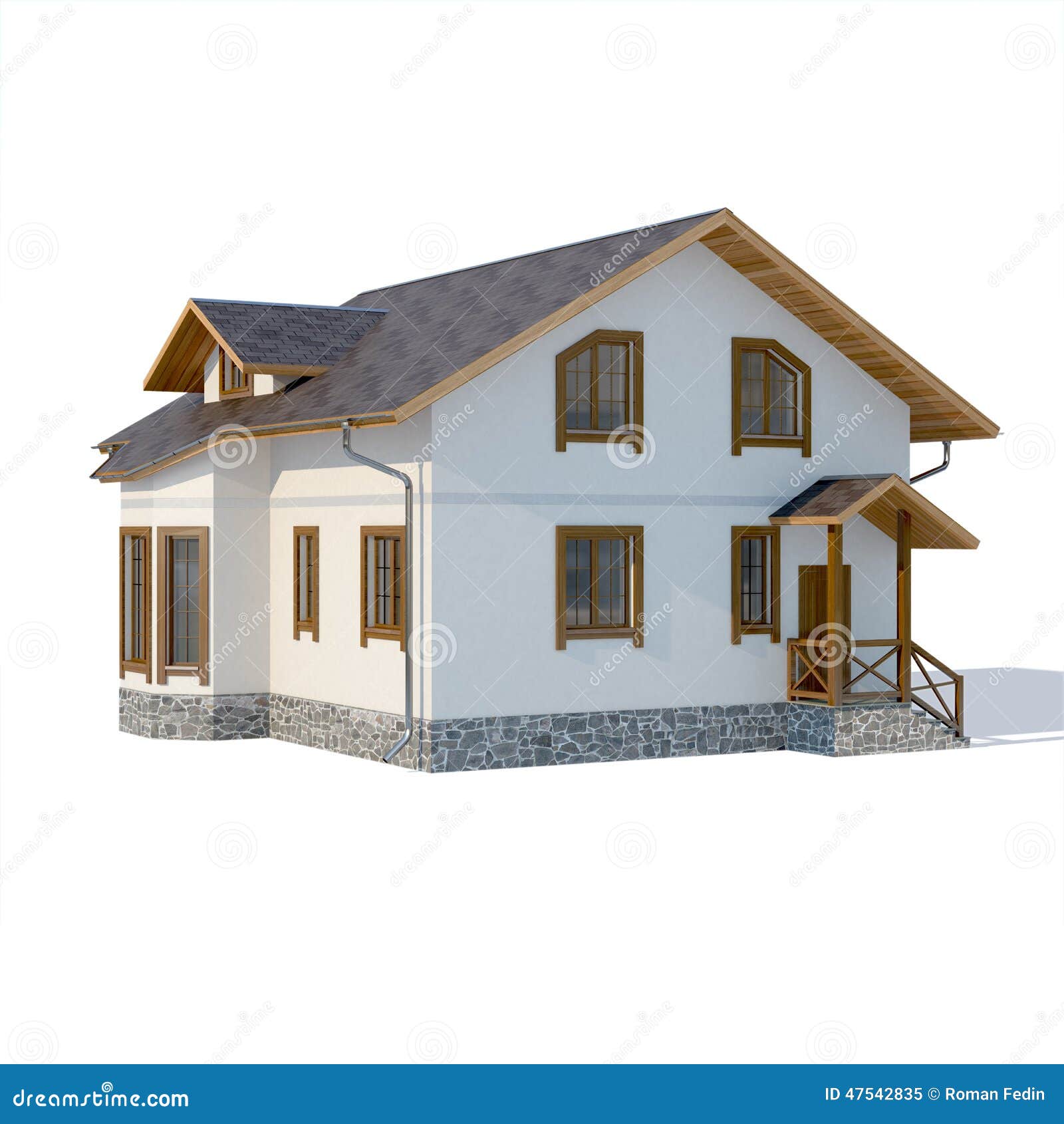 House on a White Background Stock Illustration Illustration of backgrounds, architecture 47542835