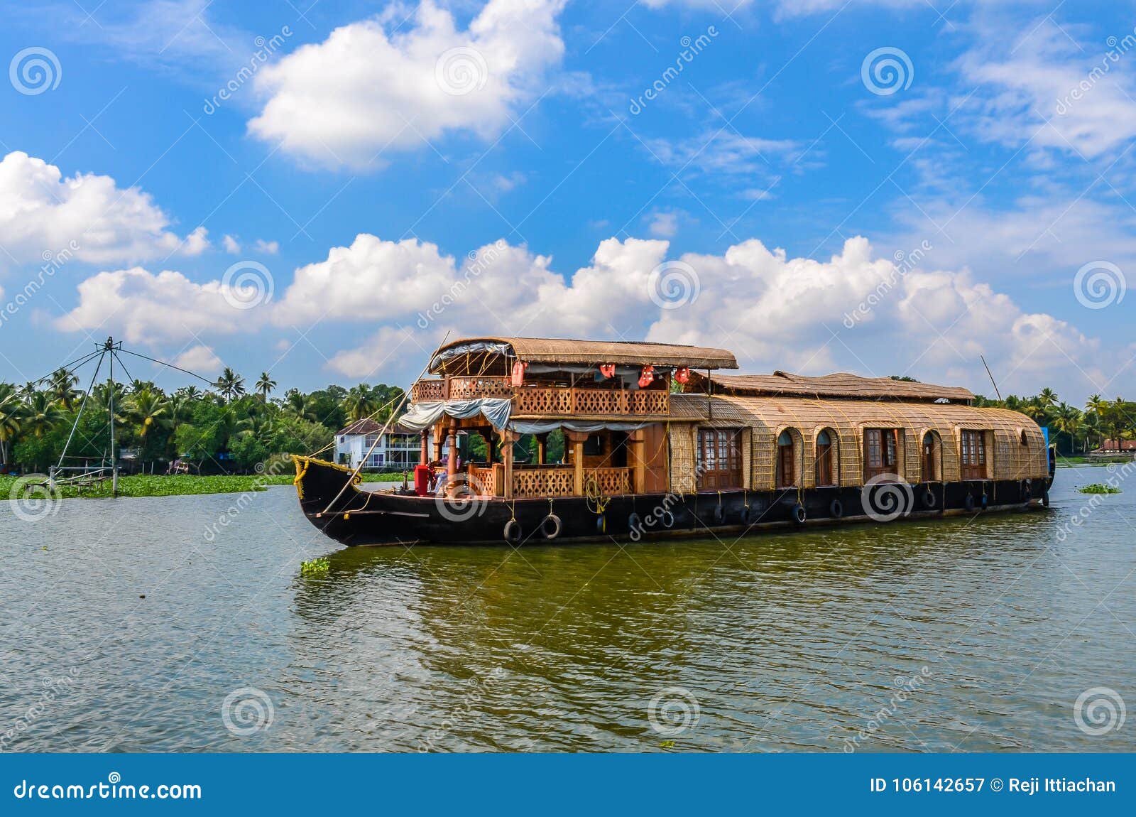 Houseboat In Backwaters Of Kerala, India. Stock Image ...