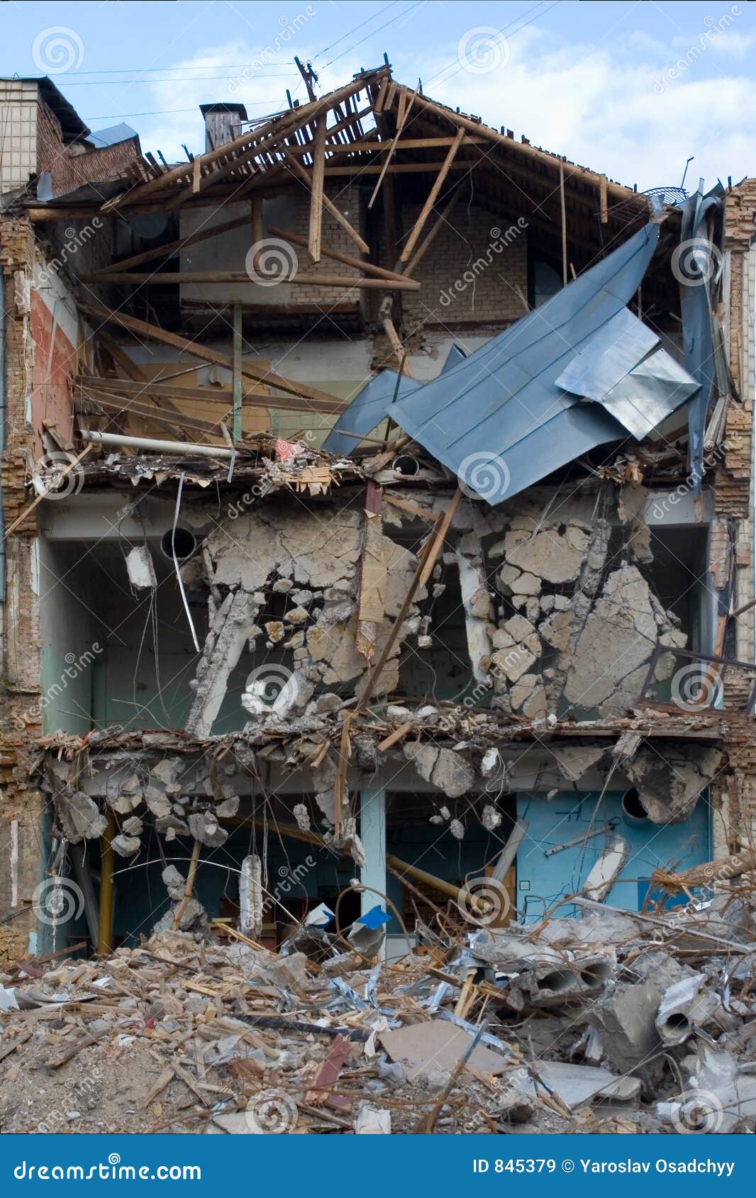 Housebreaking, Demolition of Buiding Stock Image Image of insured
