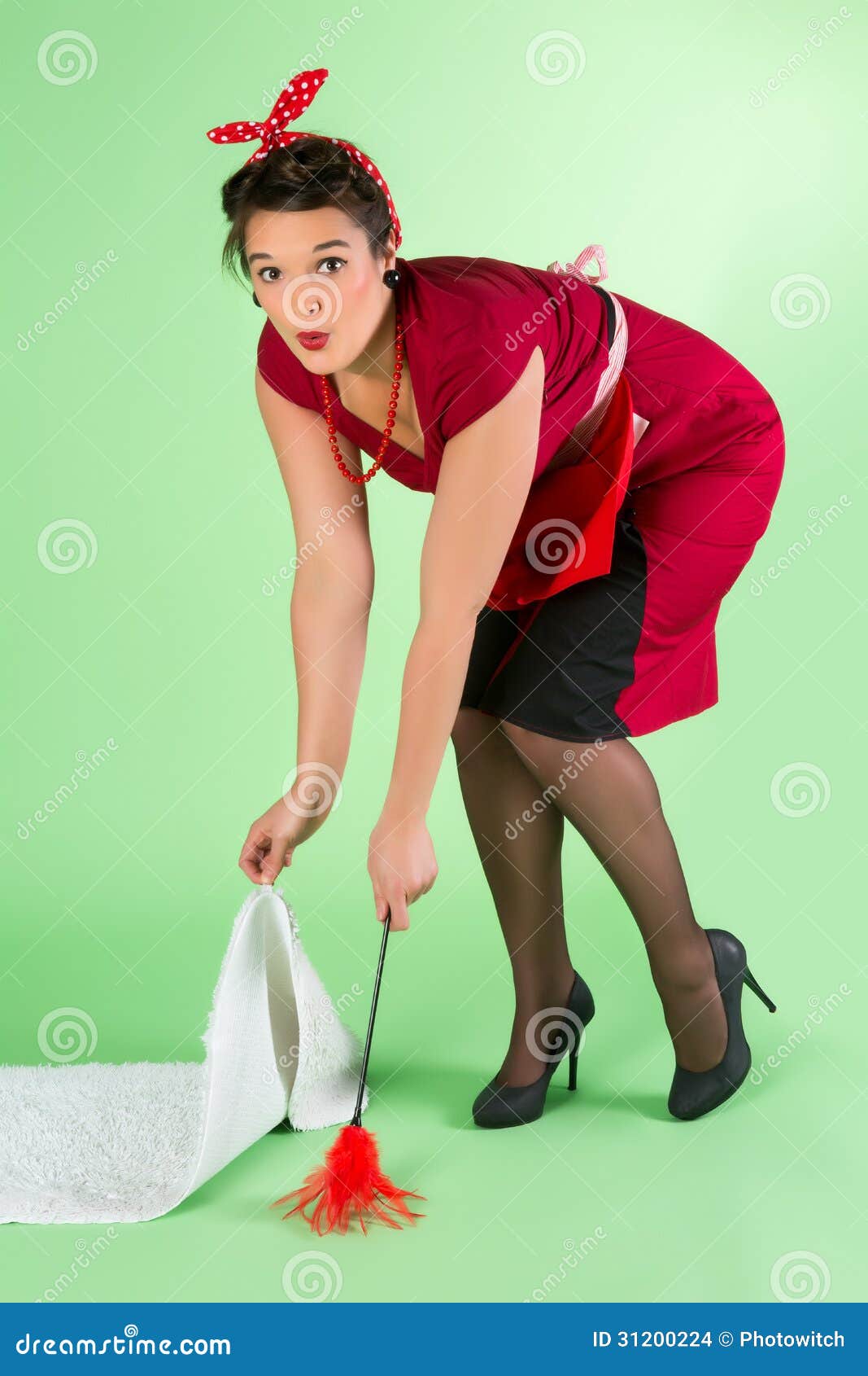Household Chores For Pin Up Girl Stock Images Image