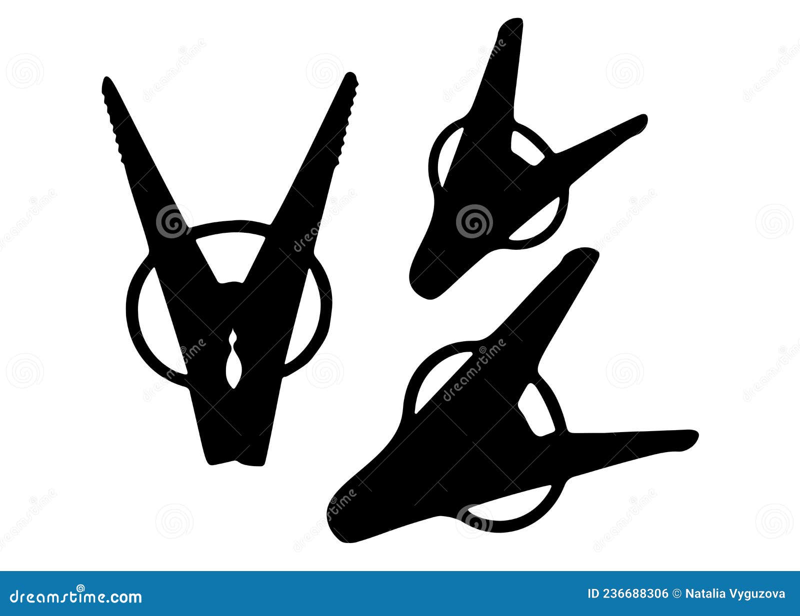 Household Clothespins in the Set. Stock Vector Illustration of