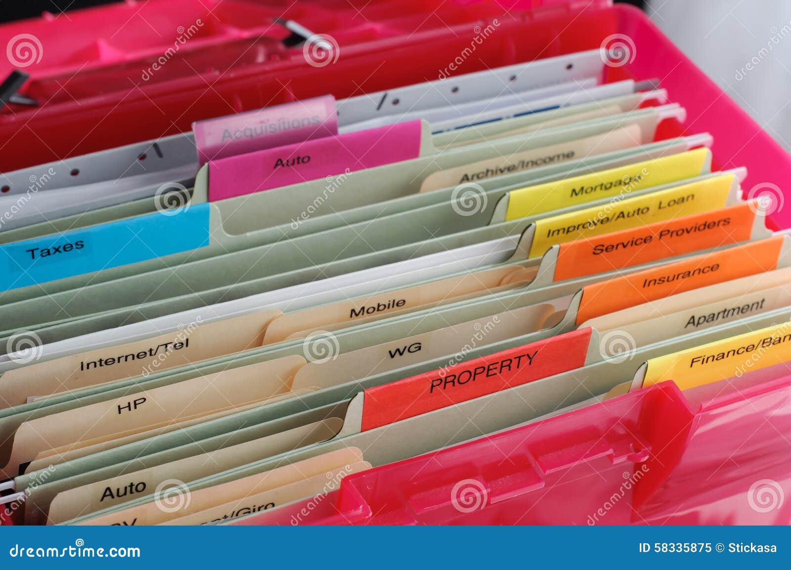 Household Documents Organization Stock Image Image 58335875