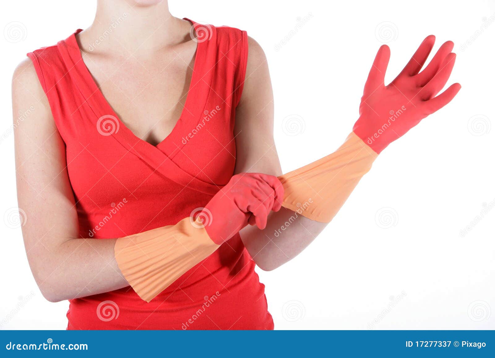 Household Gloves stock image. Image of cleanliness, girl 17277337