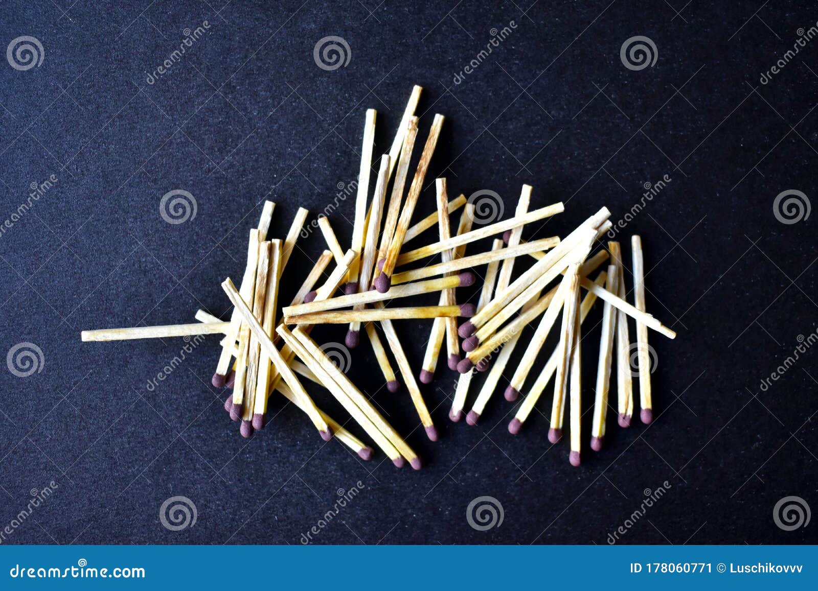 household matches and boxes for lighting on a blue background