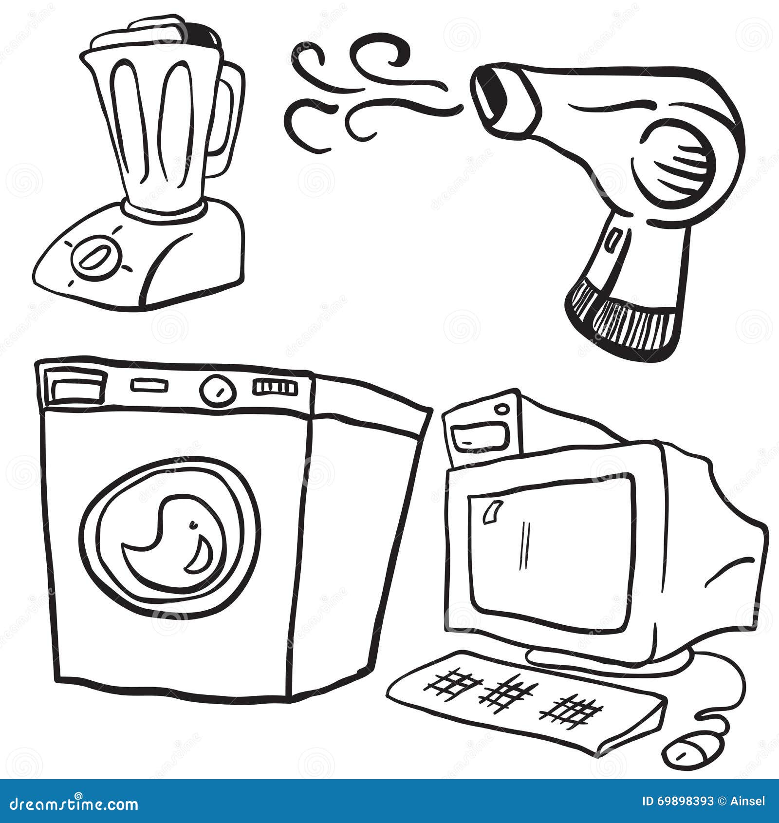 Household objects stock vector. Illustration of home - 69898393 Household objects stock vector. Illustration of home - 69898393
