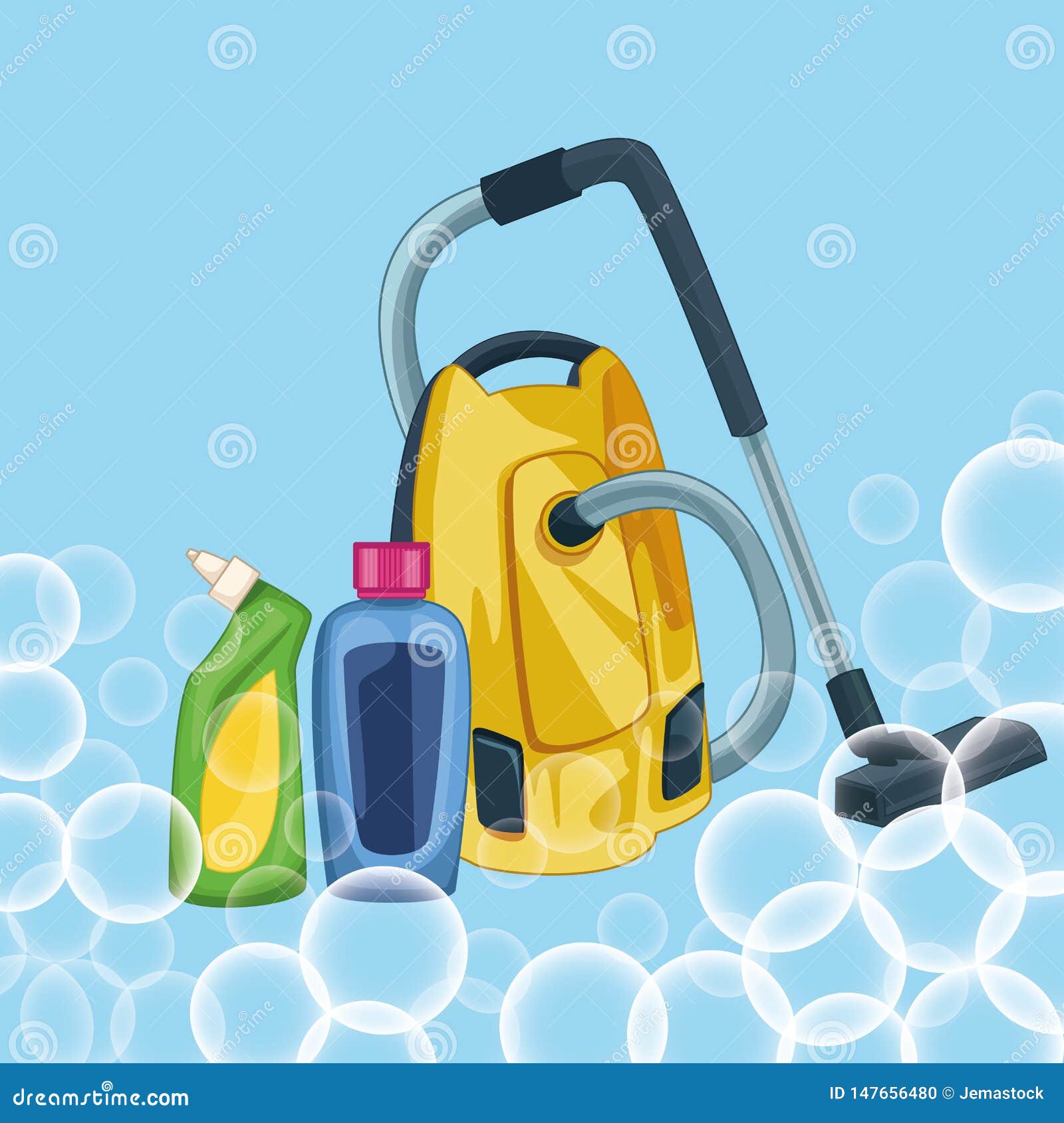 Housekeeping Cleaning Cartoon Stock Vector - Illustration of housecleaning,  service: 147656480
