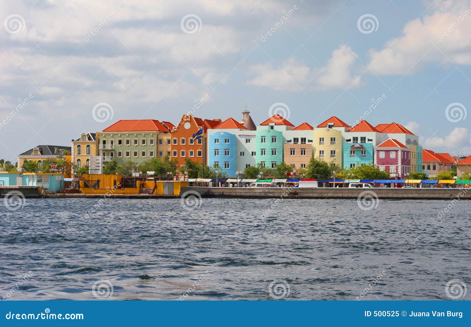 Houses stock image. Image of home, coloured, colors, curacao 500525