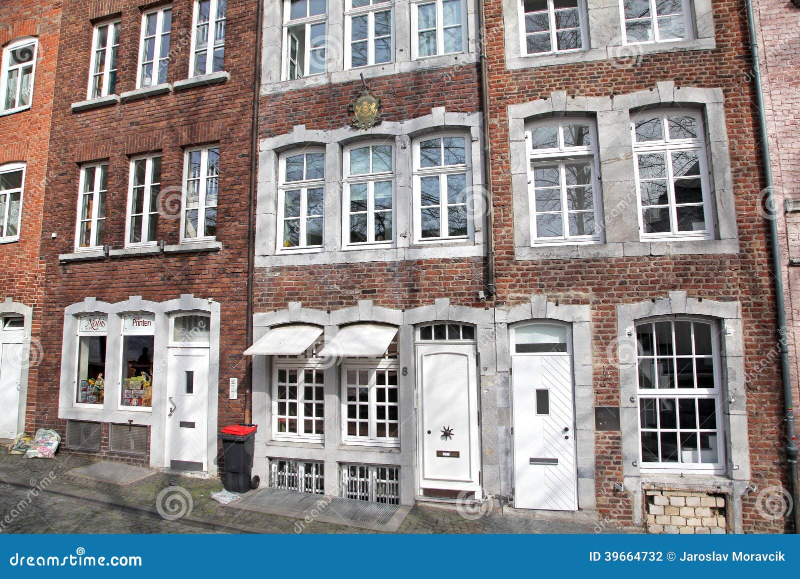 Houses at Aachen, Germany editorial photography. Image of bricks 39664732