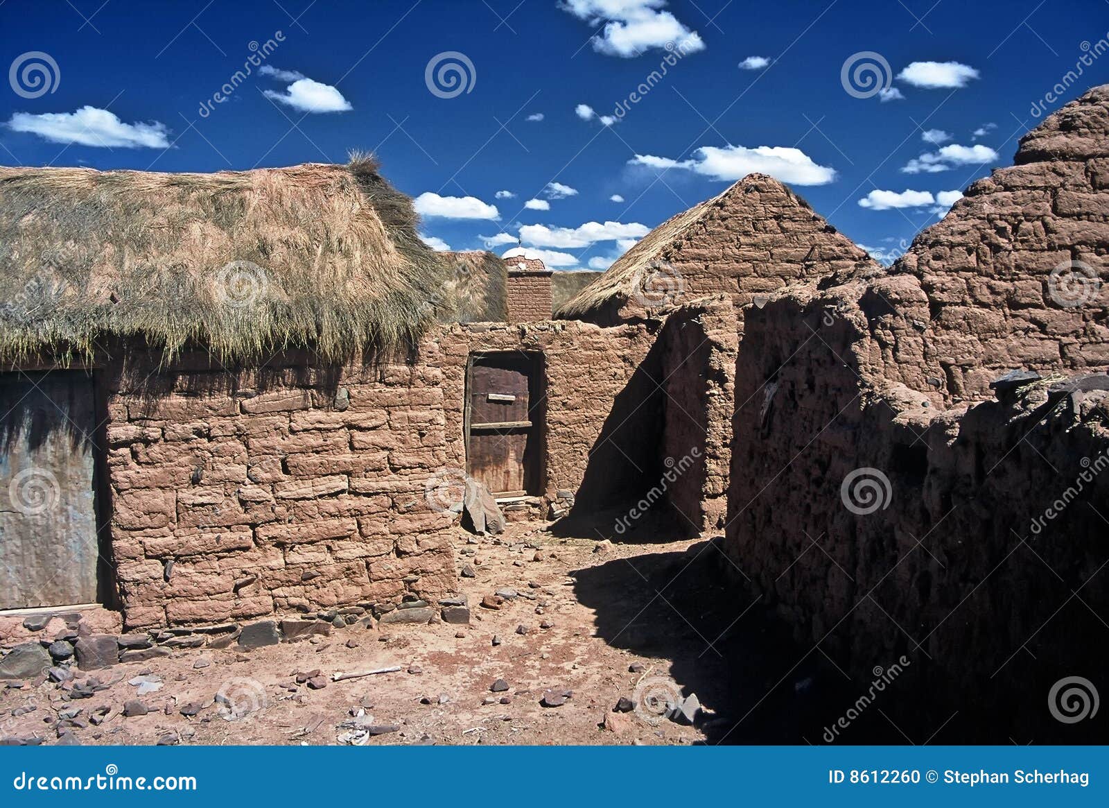 houses on altiplano in bolivia, bolivia