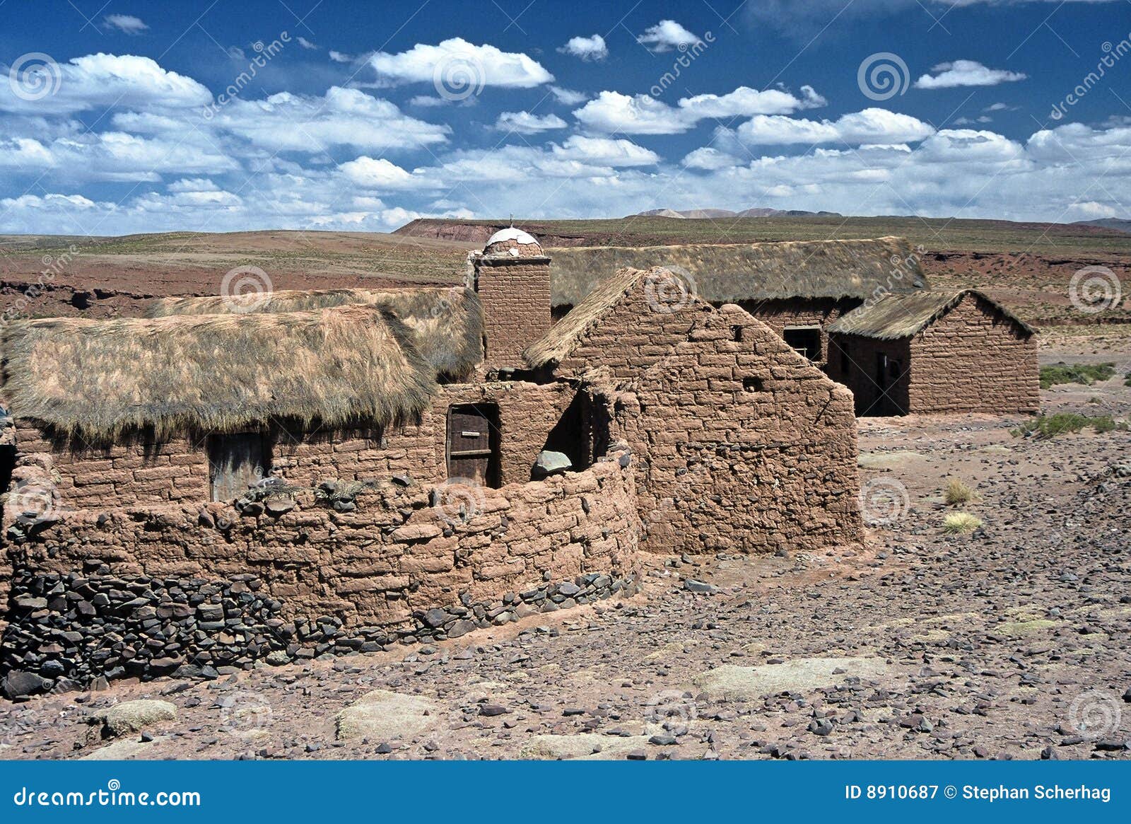 houses on altiplano in bolivia,bolivia