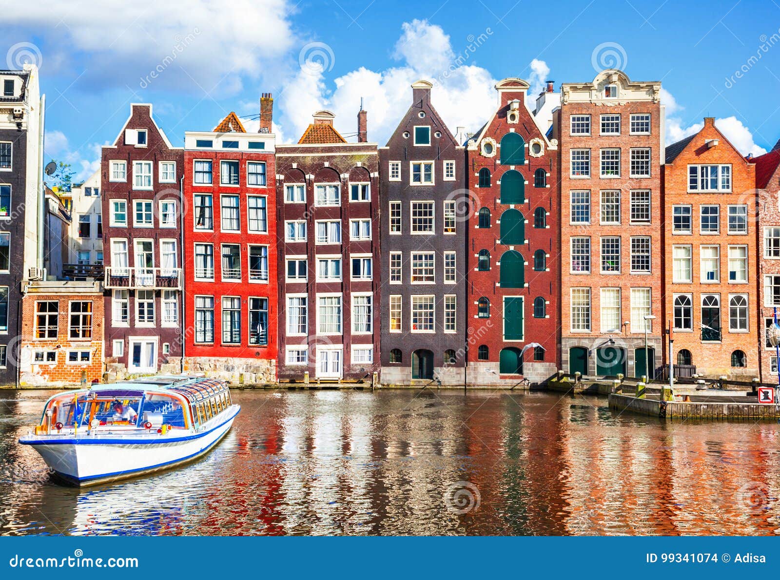 Houses in Amsterdam stock photo. Image of colourful, amstel 99341074