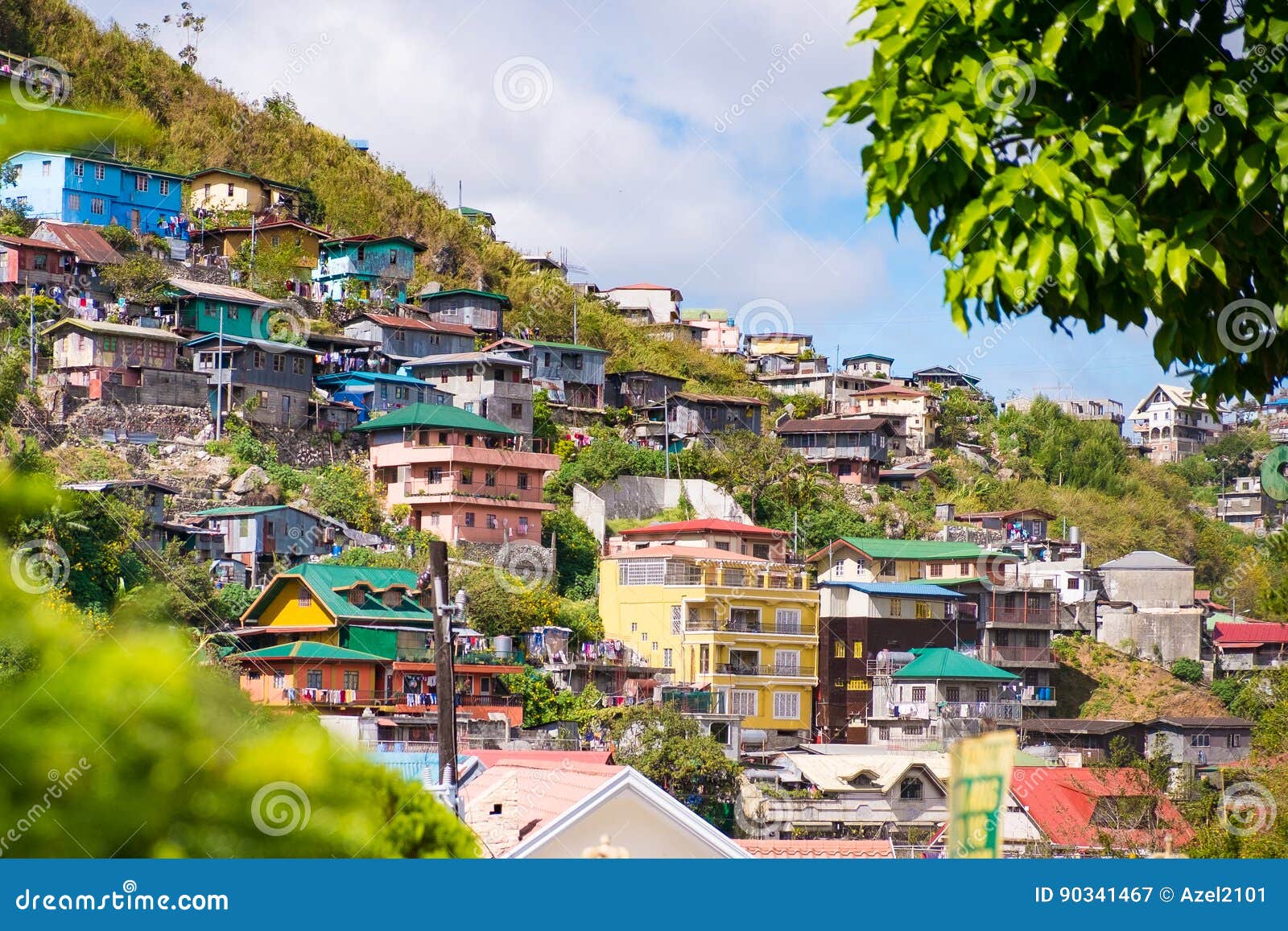 Houses in Baguio stock image. Image of hill, hillside 90341467