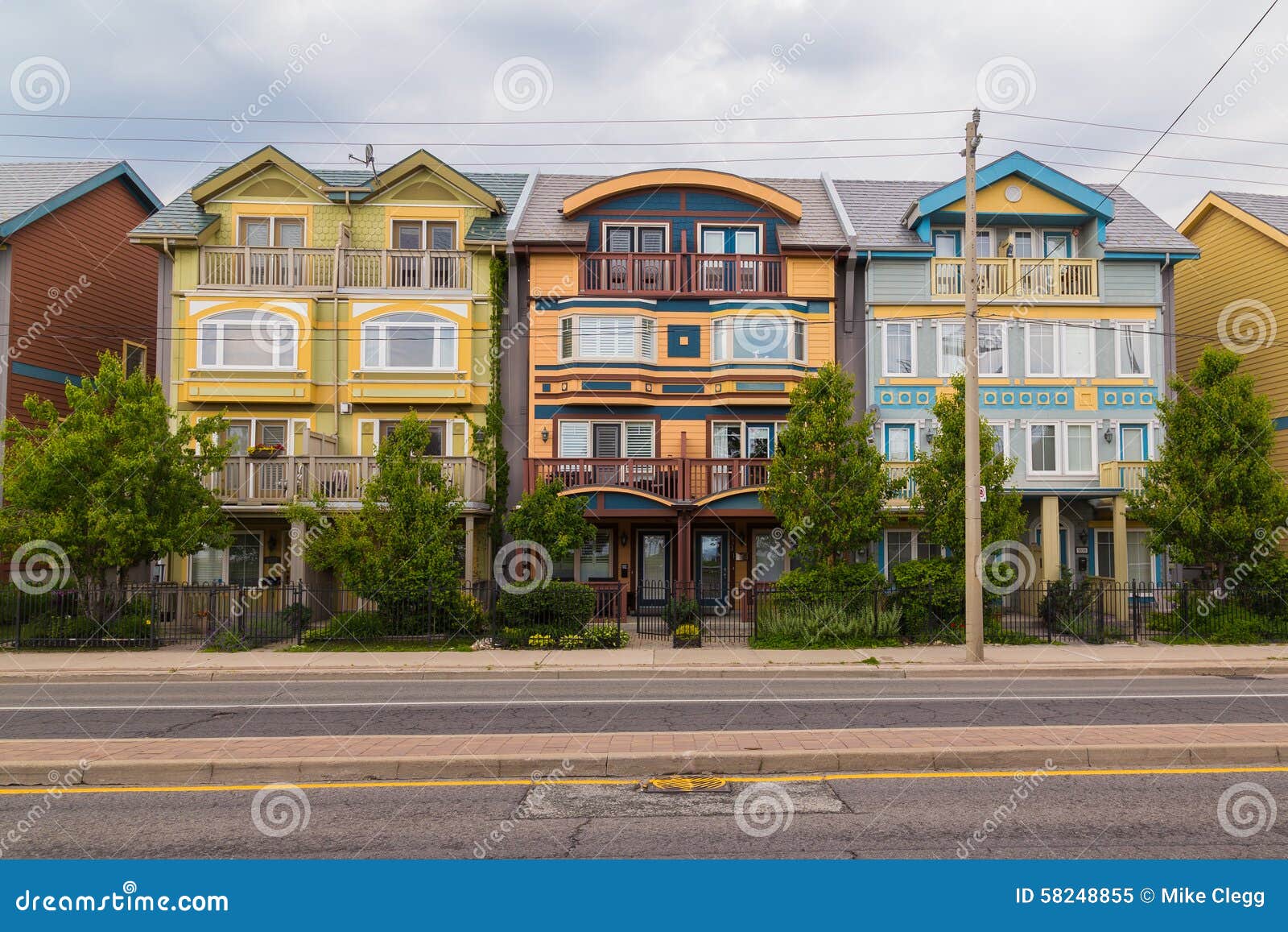 Houses in the Beaches Toronto Editorial Image Image of multi, stylish