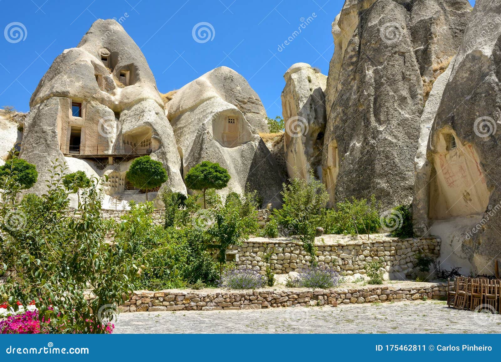 Houses Built on the Typical Rocks of the Cappadocia Stock Image Image