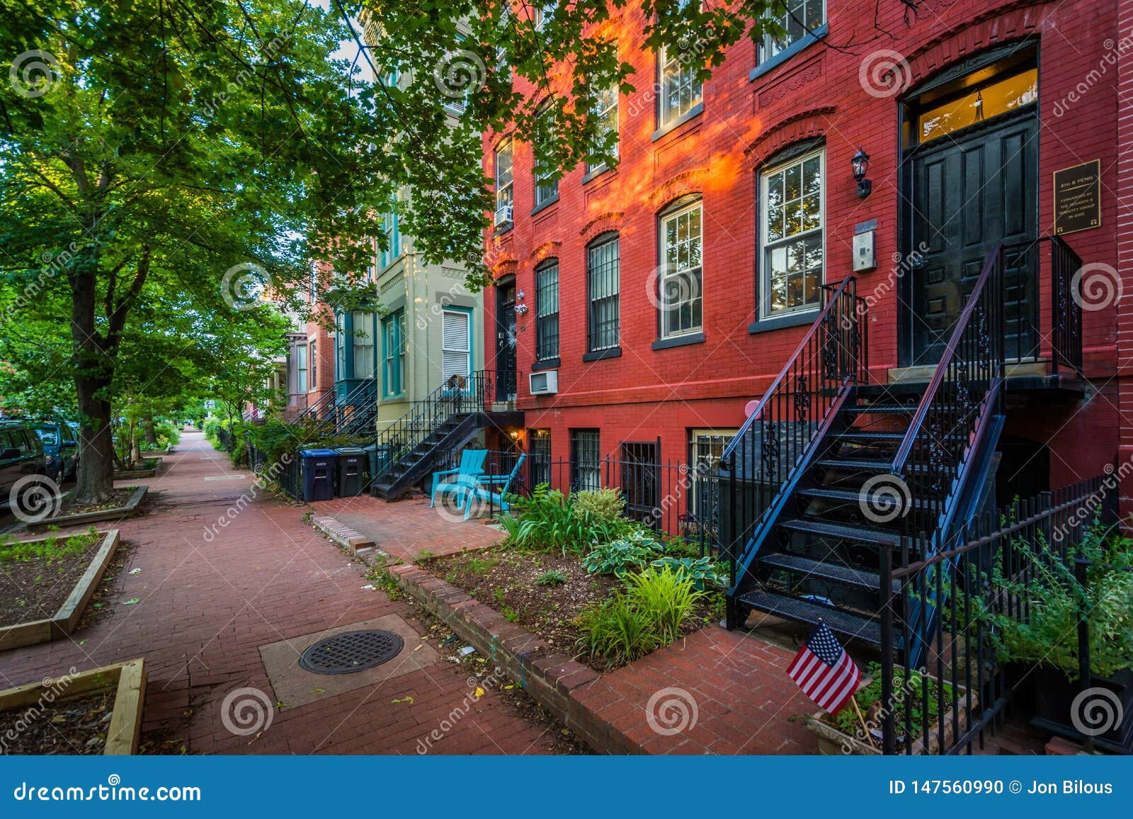 Houses in Capitol Hill, Washington, DC Editorial Image Image of