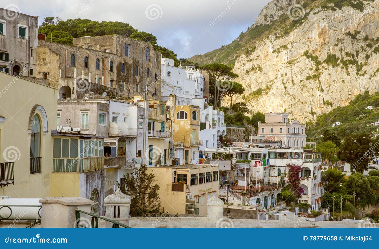 Houses in Capri Town, Italy Editorial Stock Photo Image of property