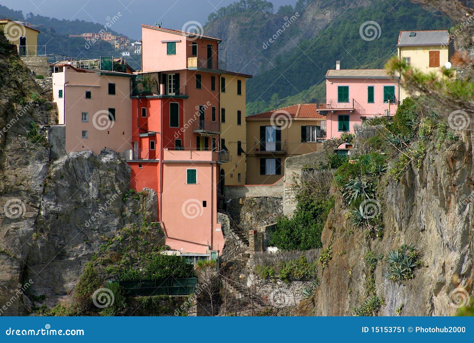 Houses in Cinque Terre stock image. Image of houses, view 15153751