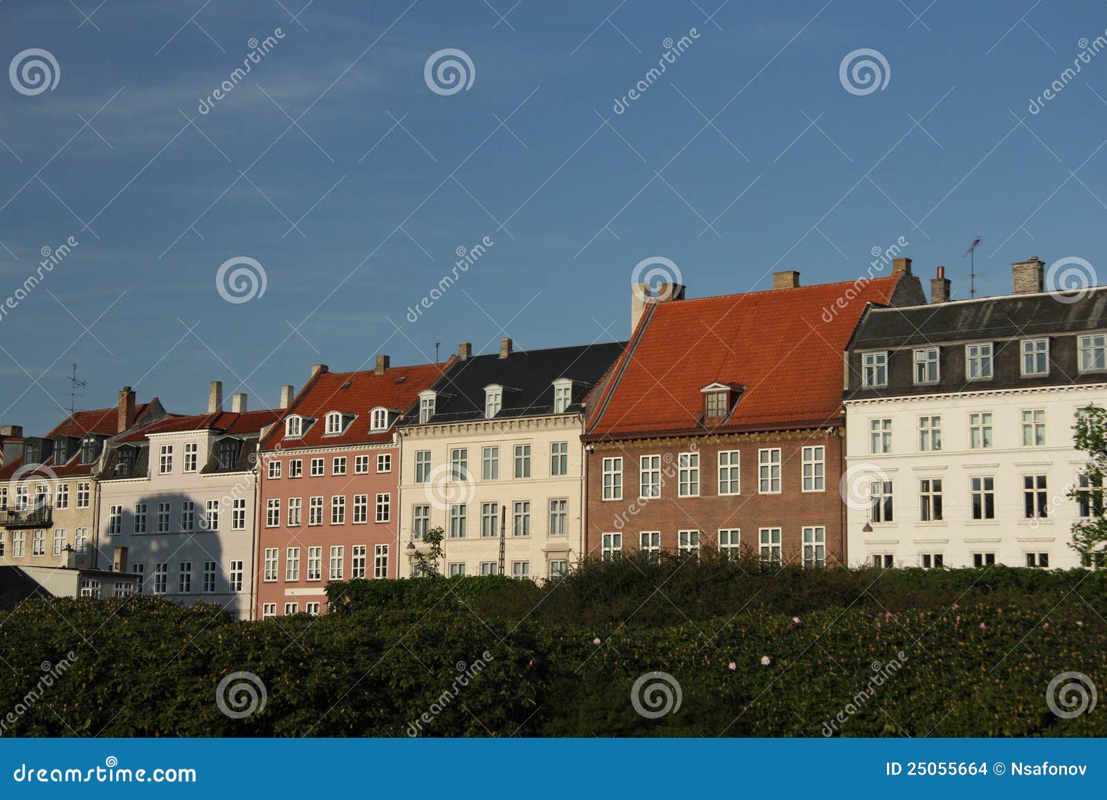 Houses at Copenhagen stock photo. Image of green, blue 25055664