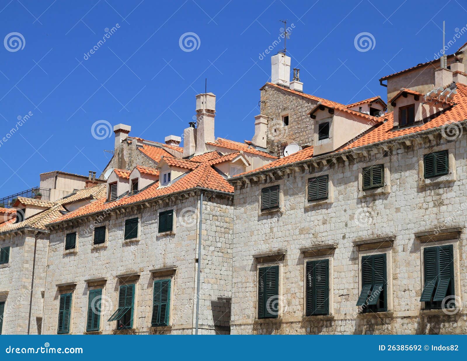 Houses, Dubrovnik, Croatia stock photo. Image of historical 26385692