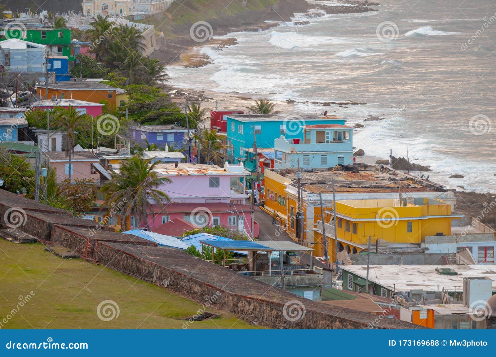 Laperla Slums San Juan Puerto Rico Stock Photo Image Of Overlooking Laperla 173169688