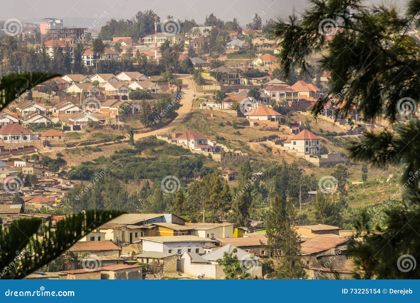 houses on the hills of kigali