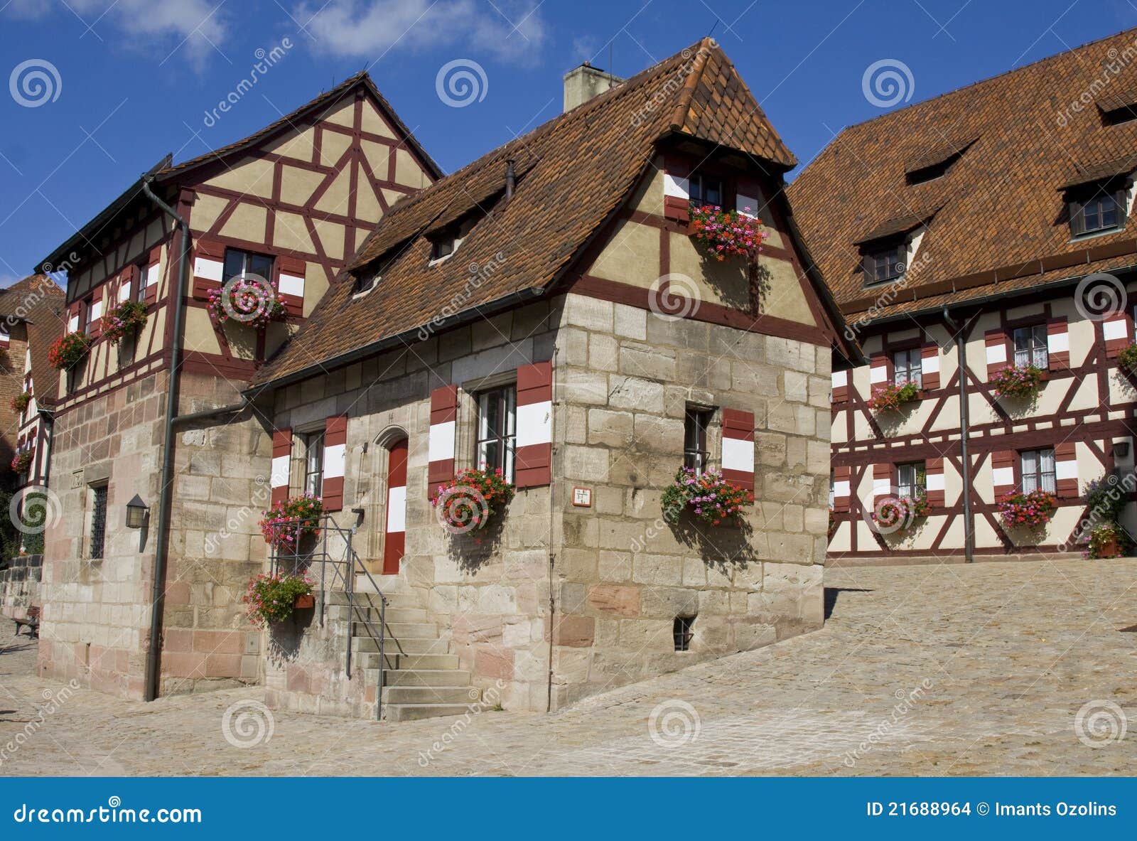 Houses in Imperial Castle Nuremberg Stock Photo Image of landscape