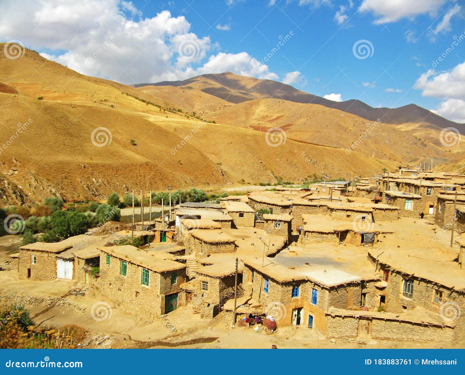 houses in a kurdish village in kurdistan province of iran