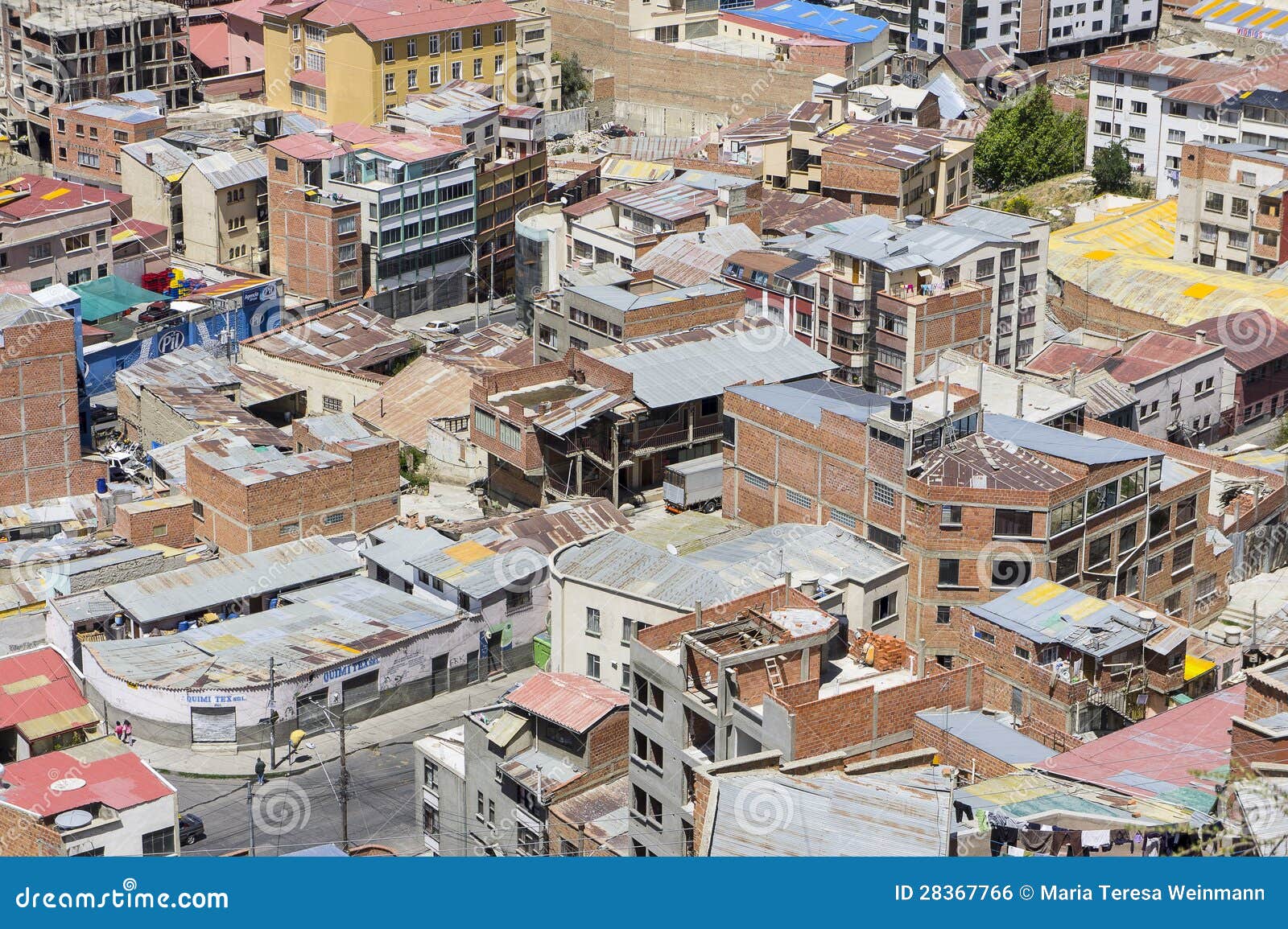 Houses of La Paz, Bolivia editorial photo. Image of america - 28367766