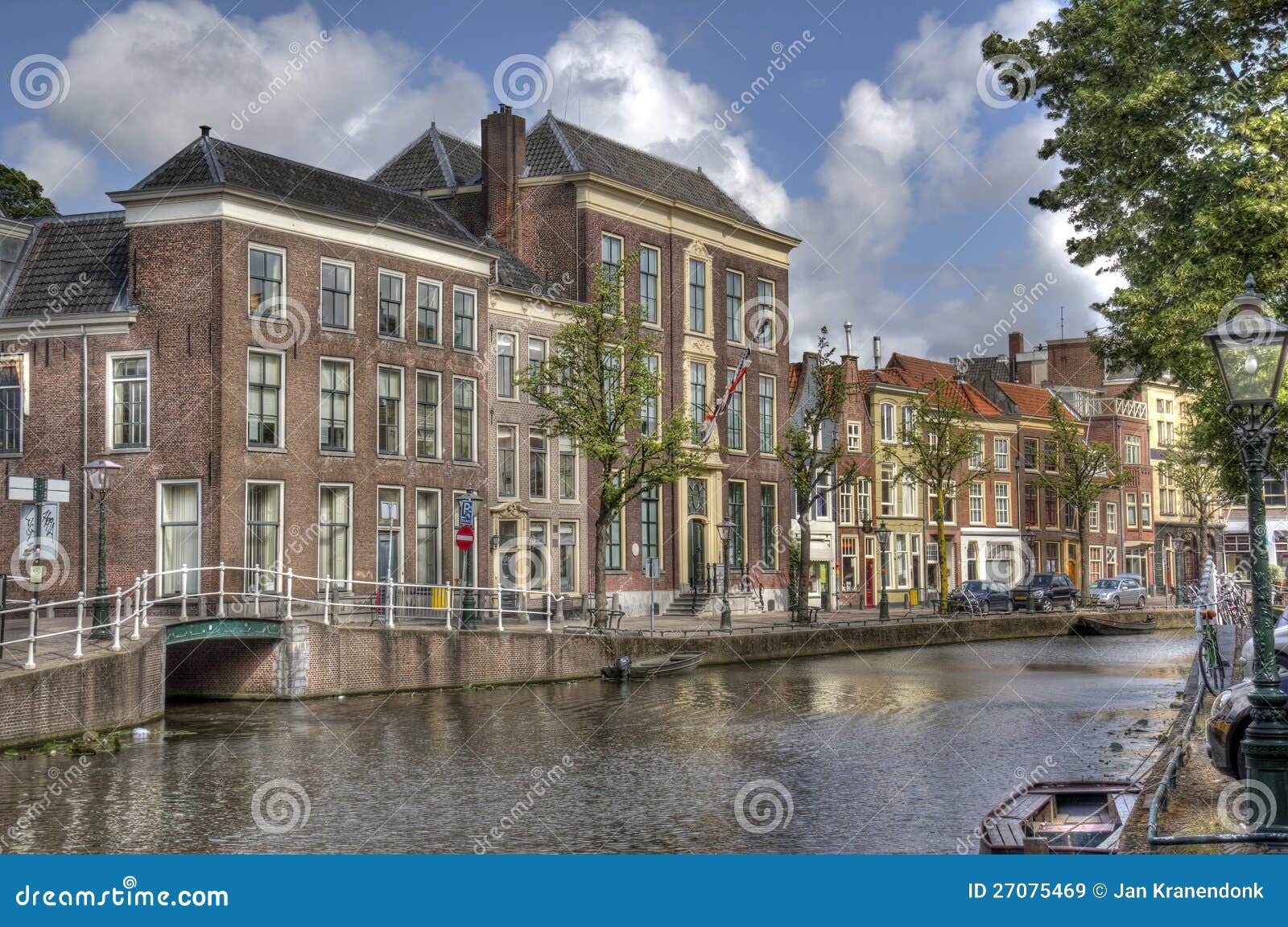 Houses in Leiden, Holland stock image. Image of rainclouds 27075469