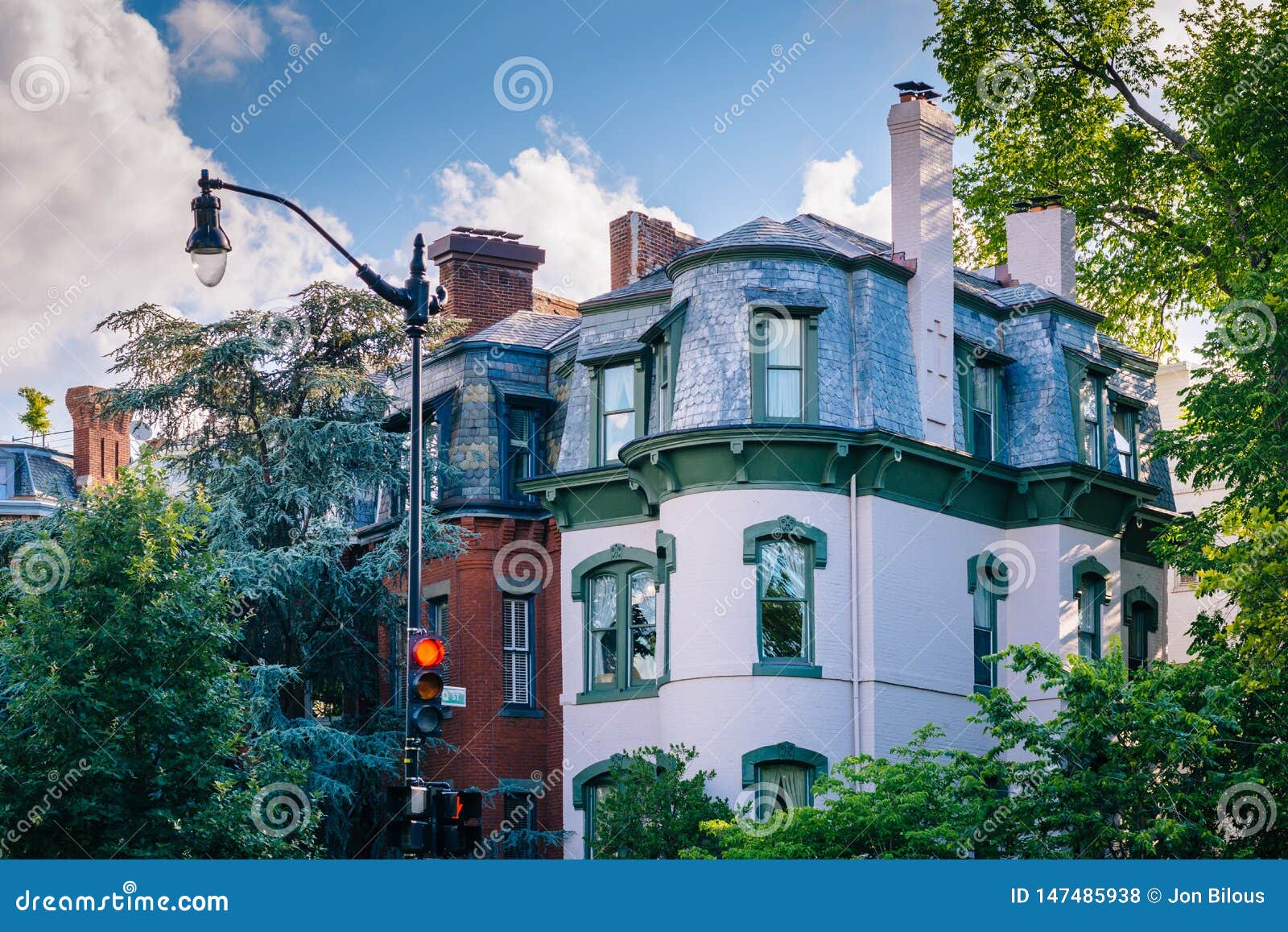 Houses at Logan Circle, in Washington, DC Stock Photo Image of