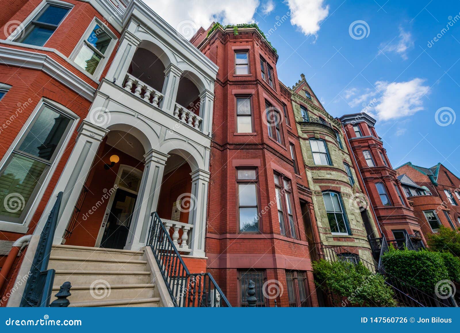 Houses at Logan Circle, in Washington, DC Stock Photo Image of