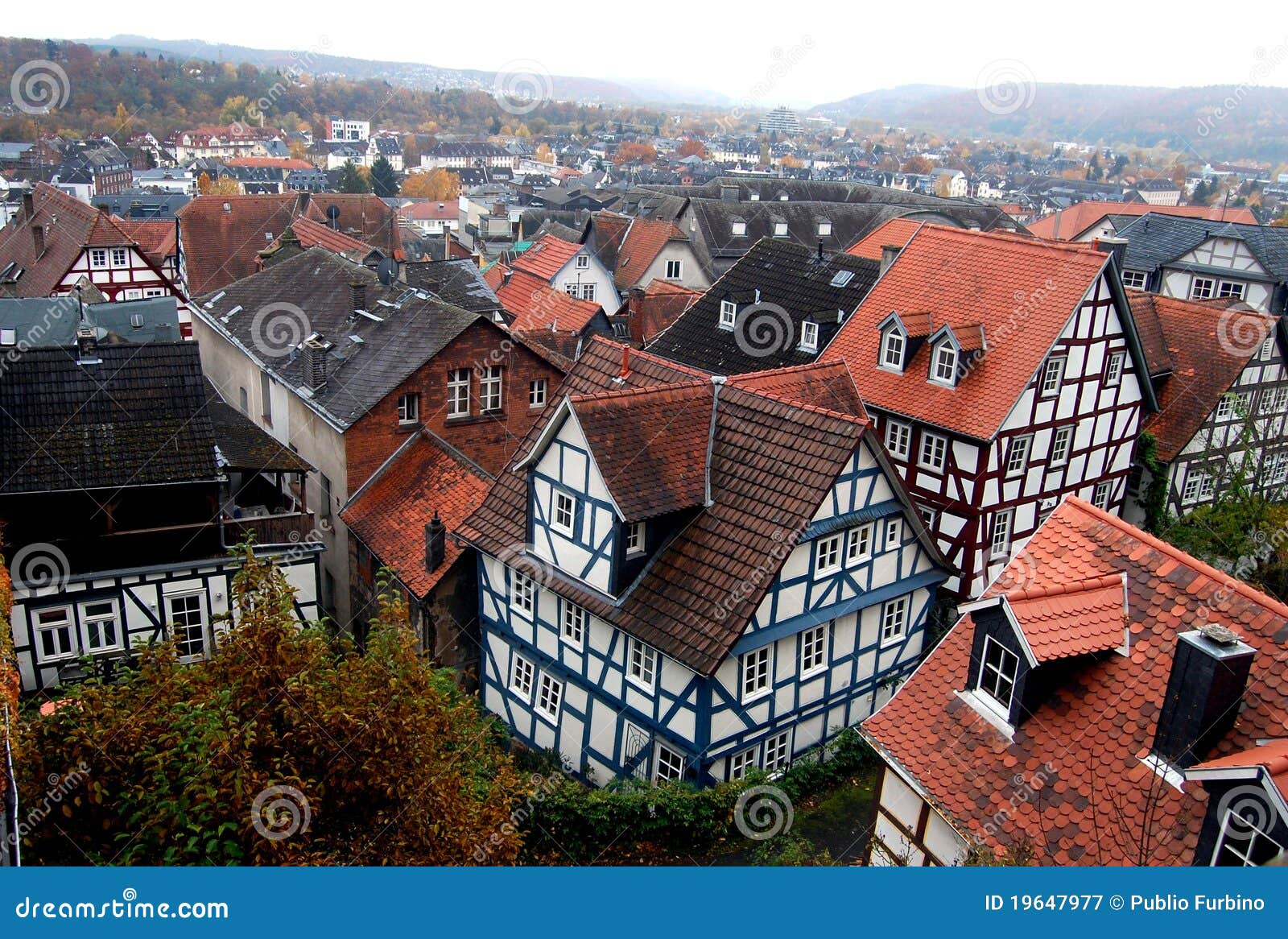 Houses in Marburg stock image. Image of town, home, frame 19647977