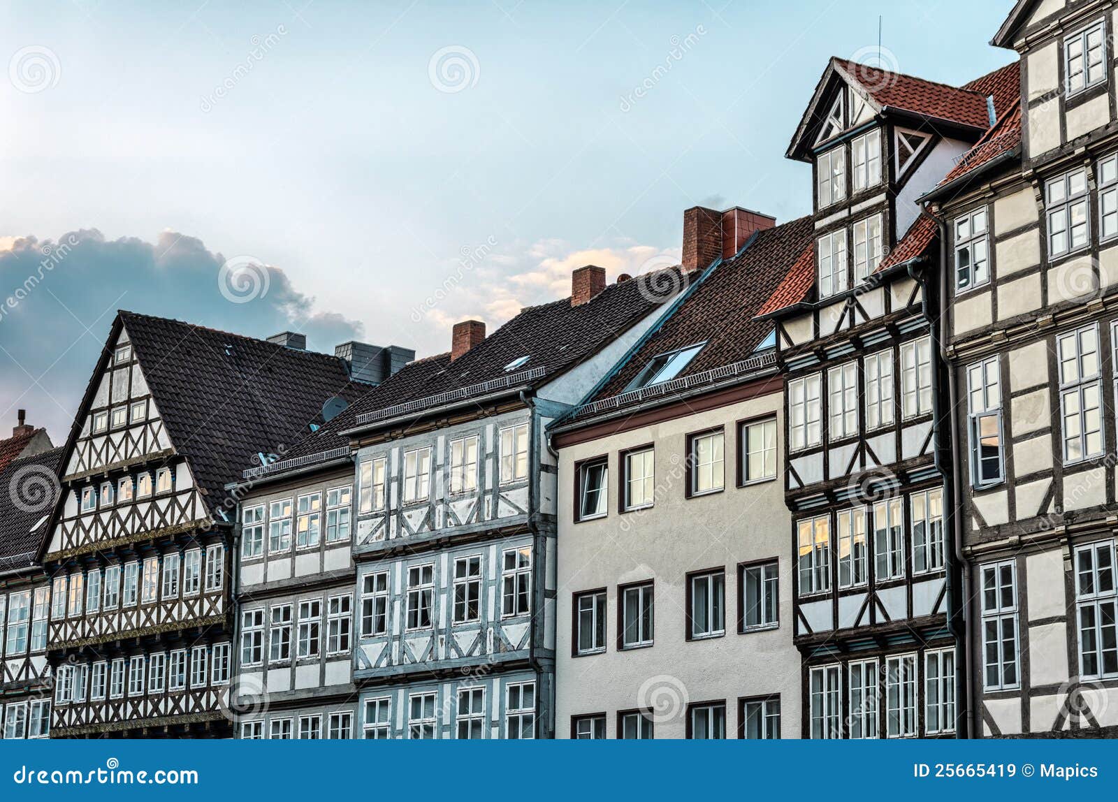 Houses in the Old Town of Hannover, Germany Stock Image Image of