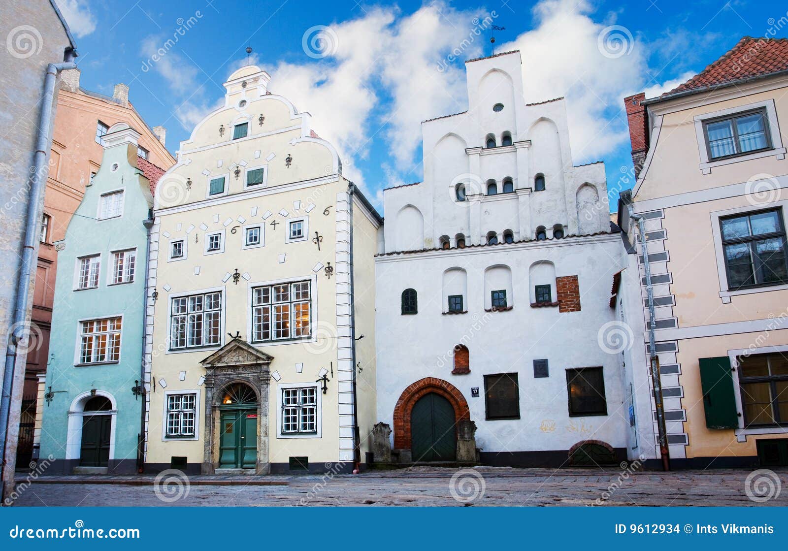 Houses in old town, Riga stock photo. Image of architectural 9612934