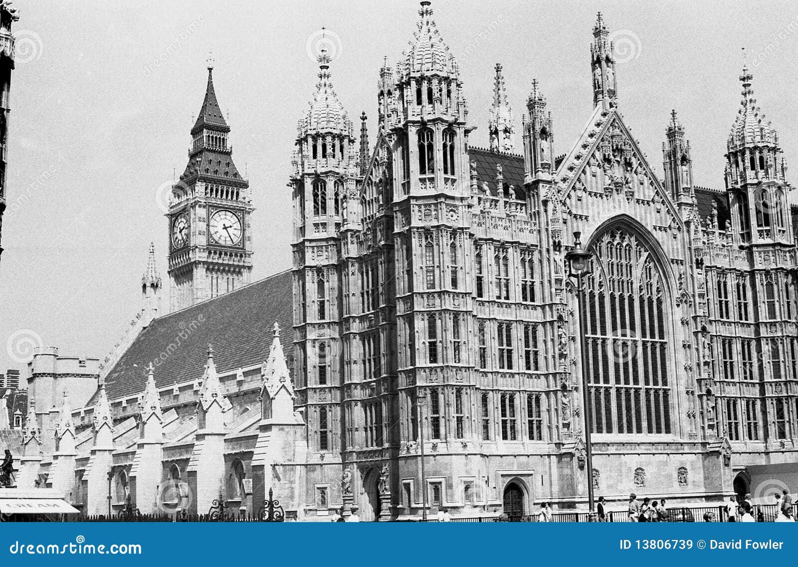 Exterior view of the Houses of Parliament in London, England on August 5, 1989.