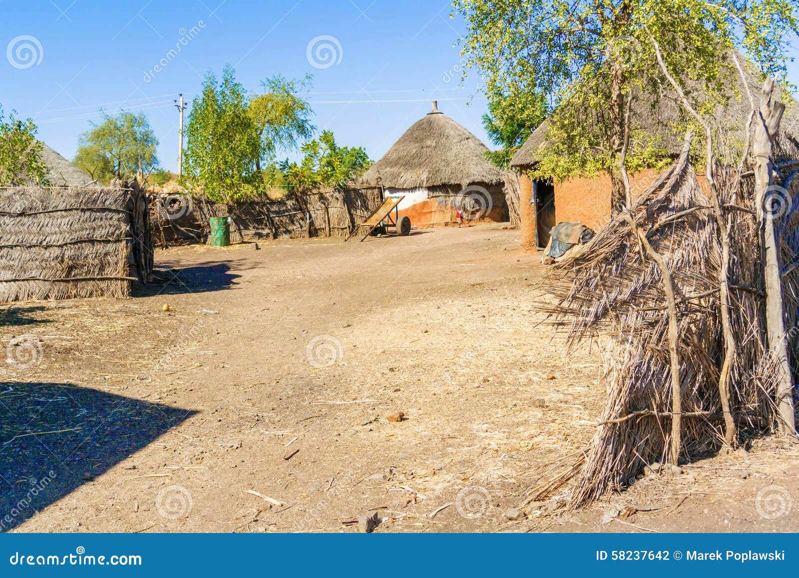 Houses in Rashid, Sudan stock photo. Image of poverty 58237642
