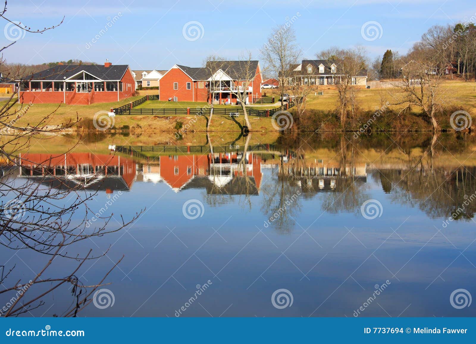 Houses on the River stock photo. Image of district, water 7737694