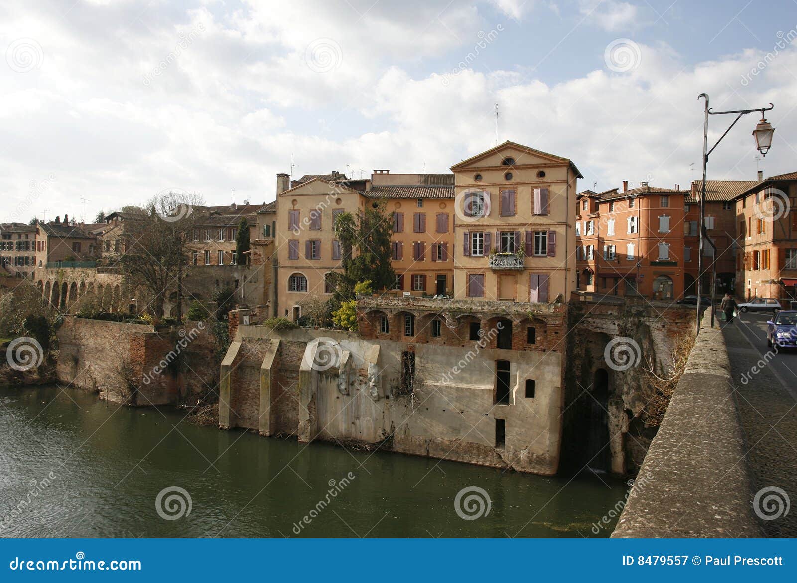 Houses on river stock image. Image of construction, street 8479557