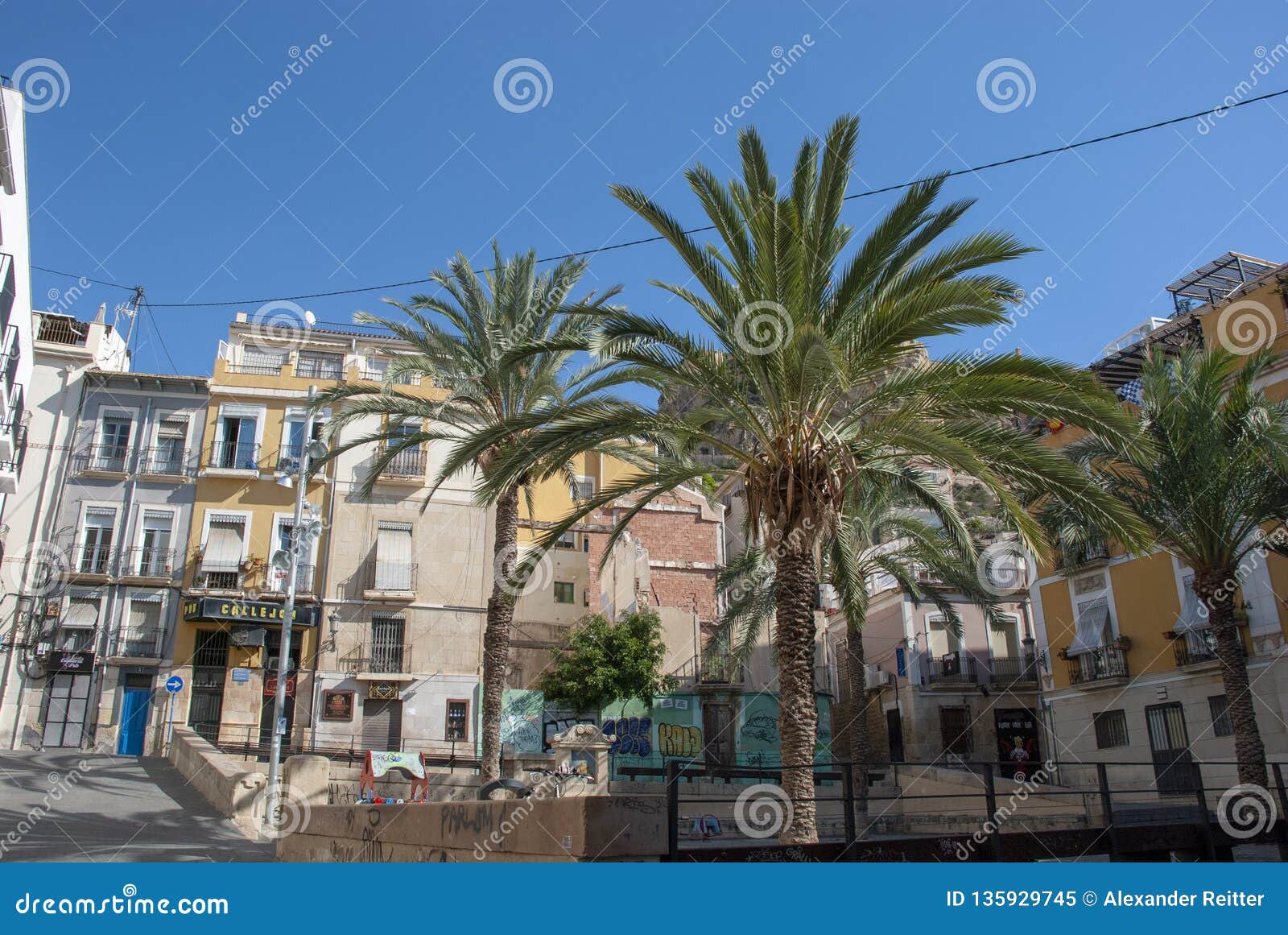 Houses in Street of Alicante, Spain Editorial Image - Image of alicante ...