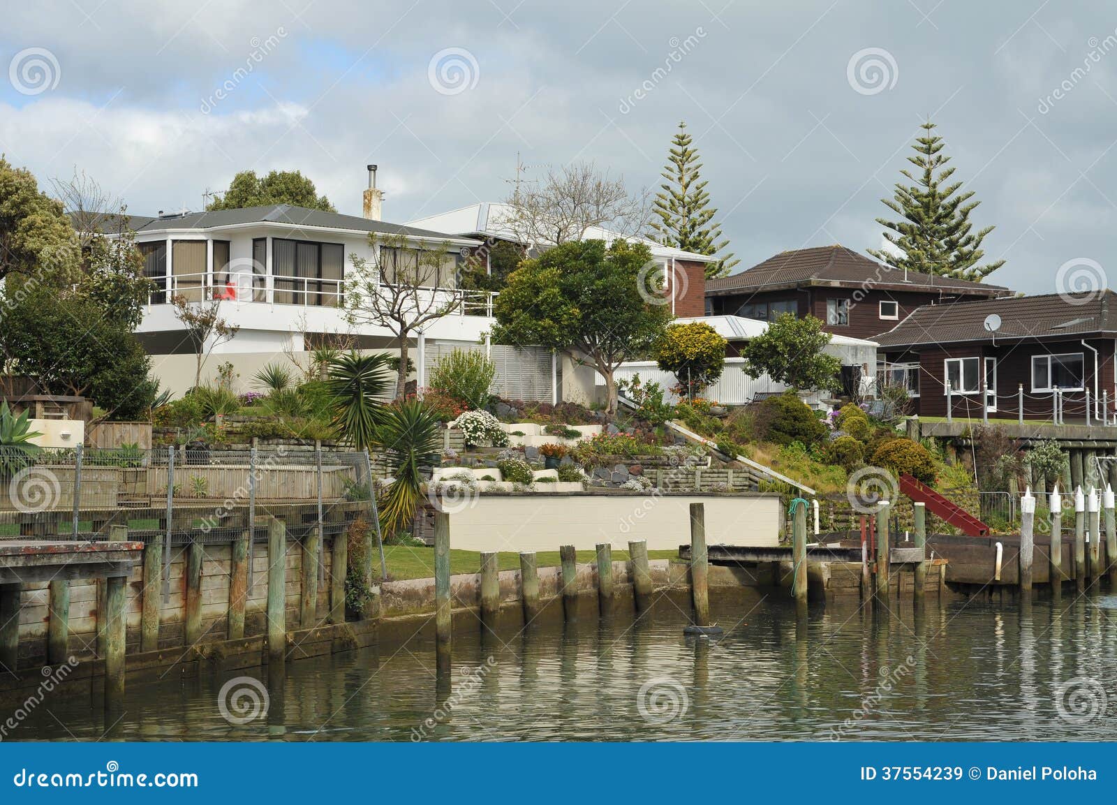 Houses on Waterfront in Milford Stock Image Image of house, houses