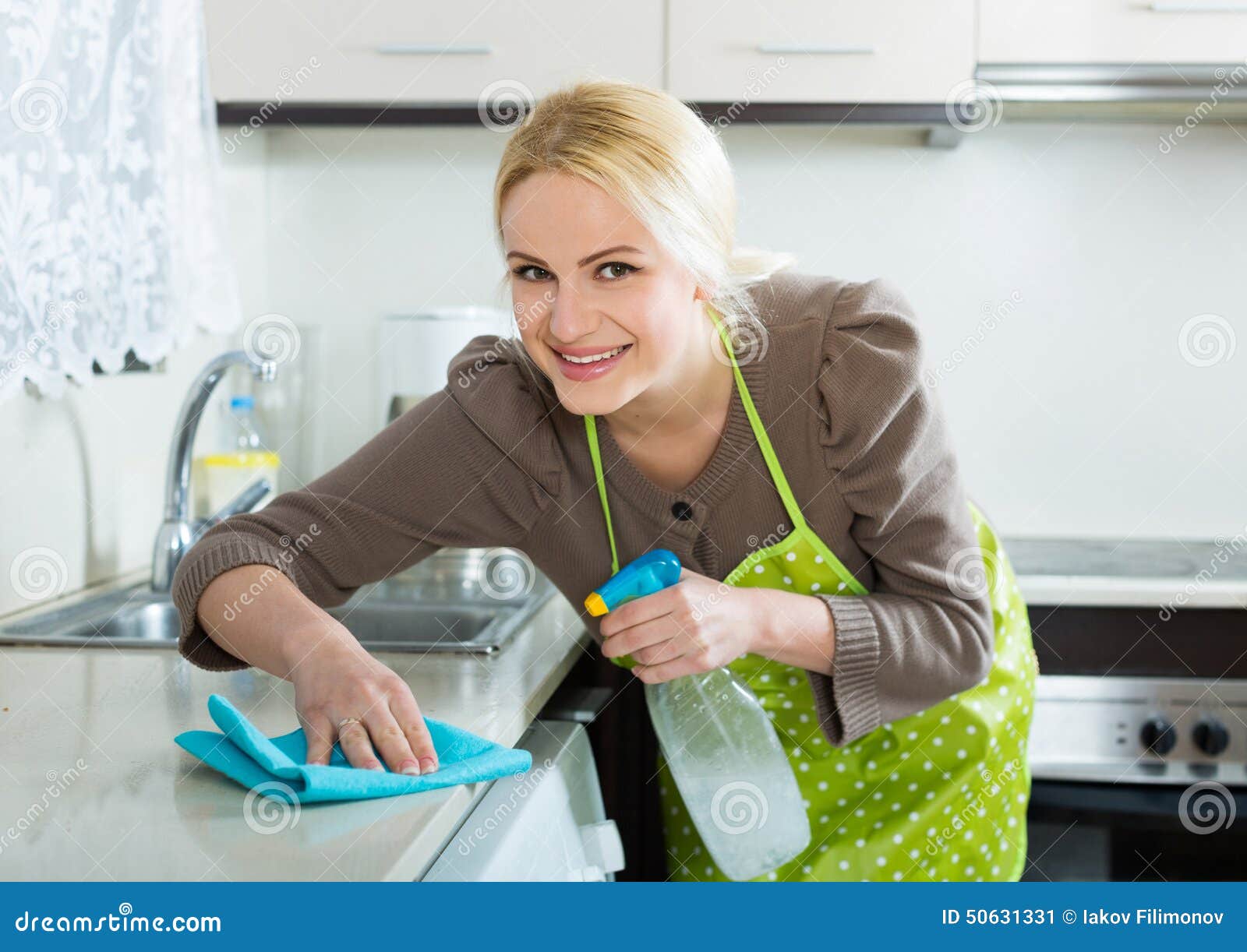 Housewife Cleaning Stock Image Image Of Kitchen Girl 50631331