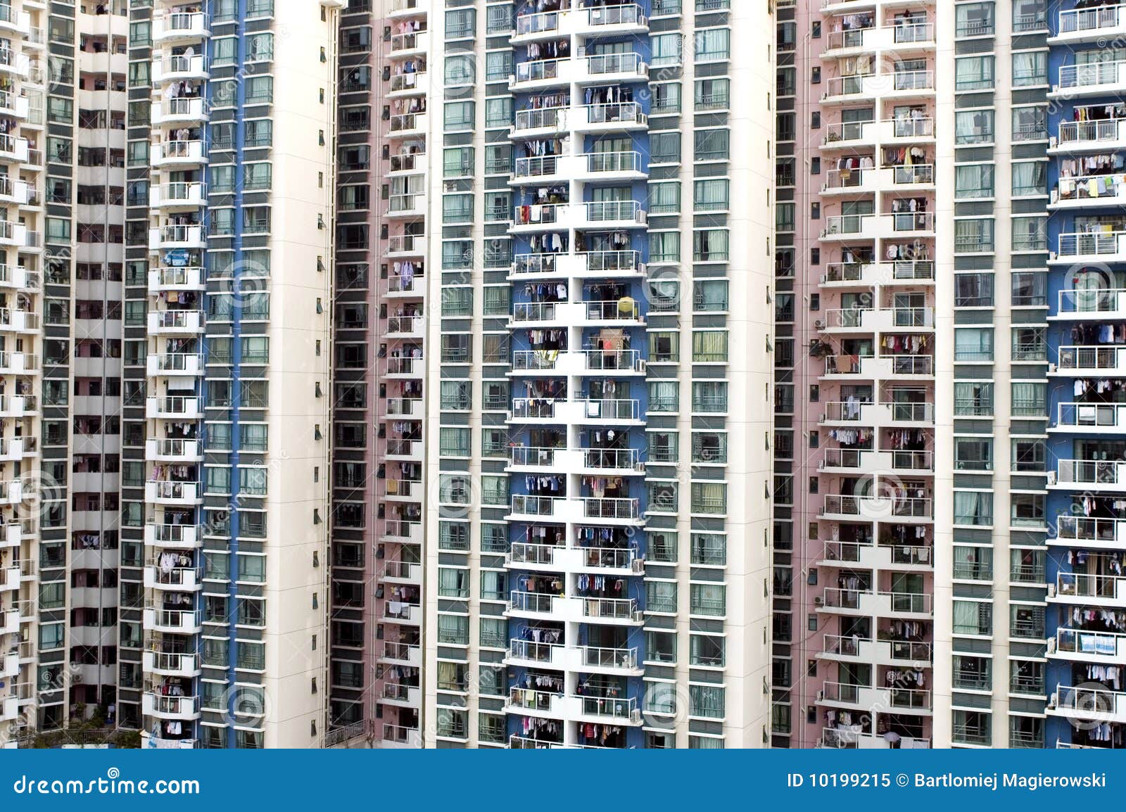 Housing in Chinese city stock image. Image of balcony 10199215