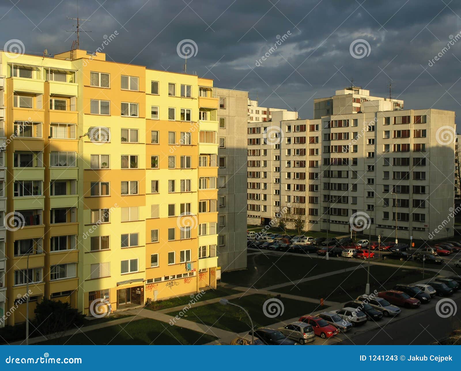 Housing estate stock image. Image of settlement, building 1241243