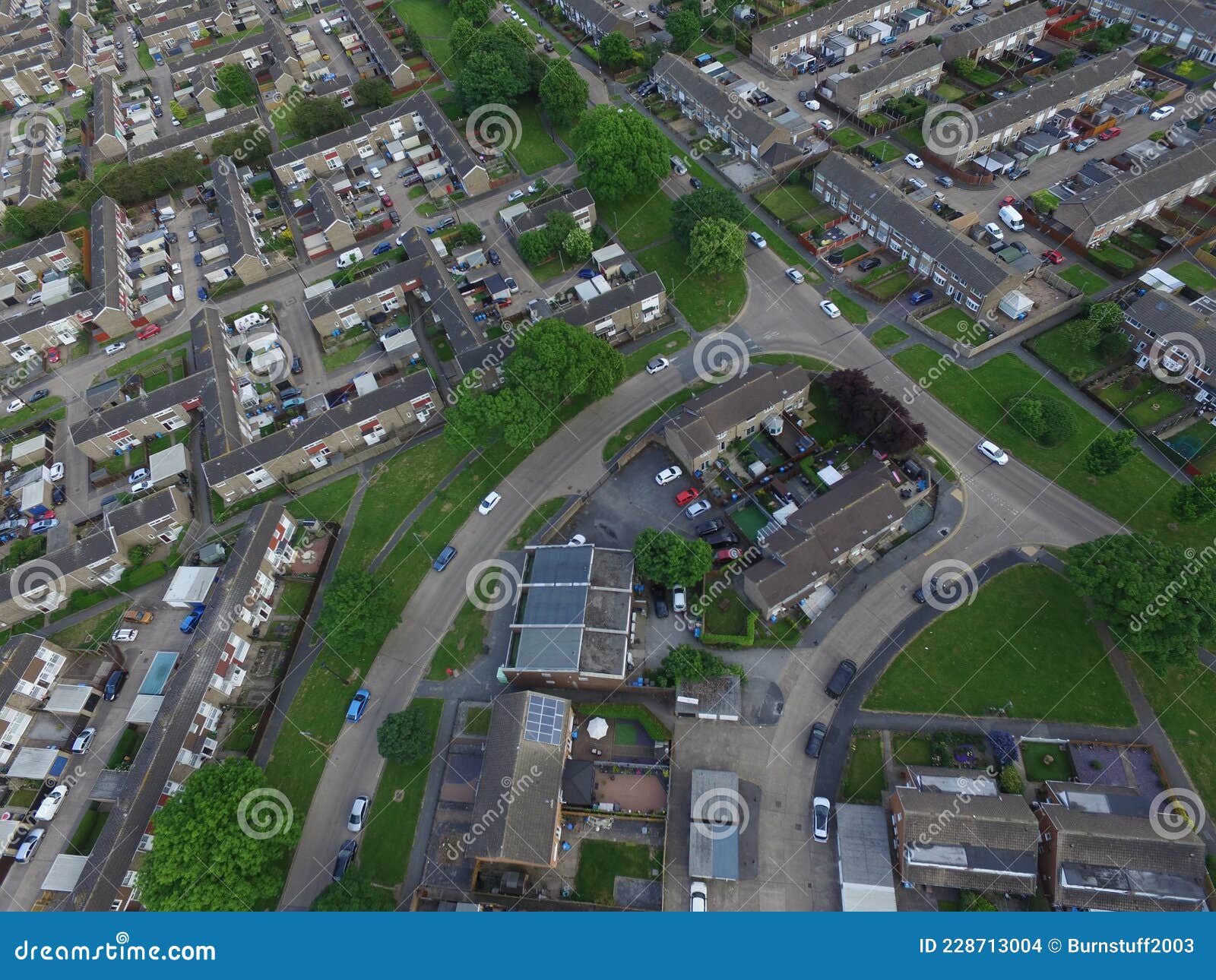 Aerial View of Sutton Park, Kingston upon Hull Stock Photo - Image of
