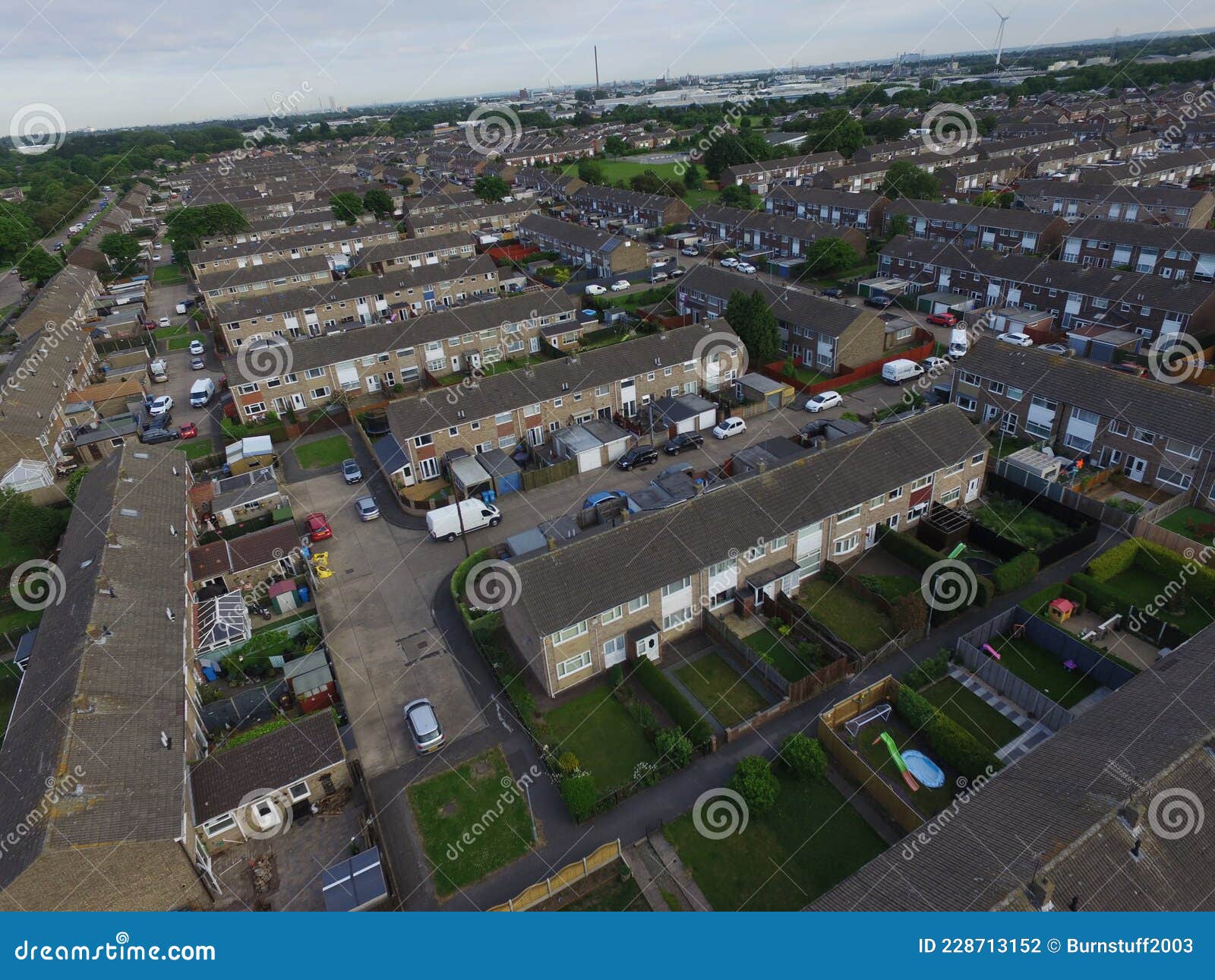 Aerial View of Sutton Park, Kingston upon Hull Stock Photo - Image of