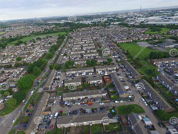 Aerial View of Sutton Park, Kingston upon Hull Stock Photo - Image of