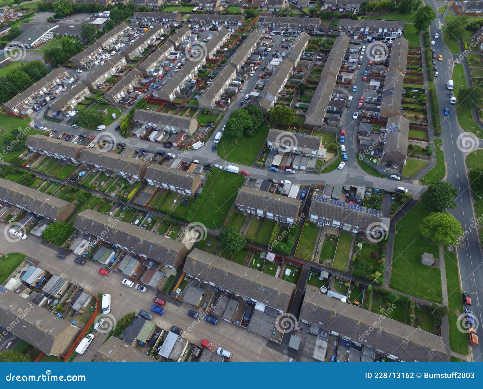 Aerial View of Sutton Park, Kingston upon Hull Stock Photo - Image of