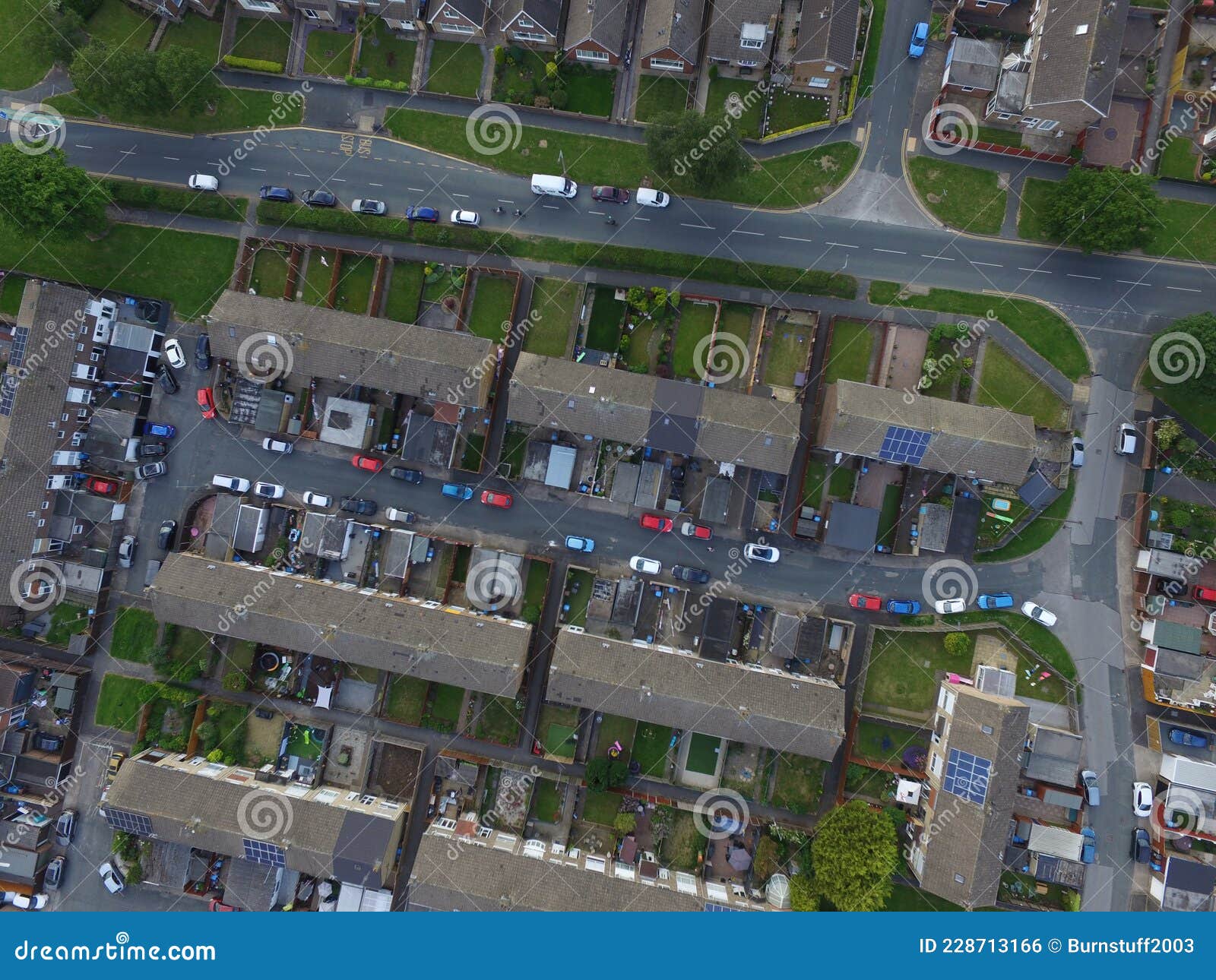 Aerial View of Sutton Park, Kingston upon Hull Stock Photo - Image of
